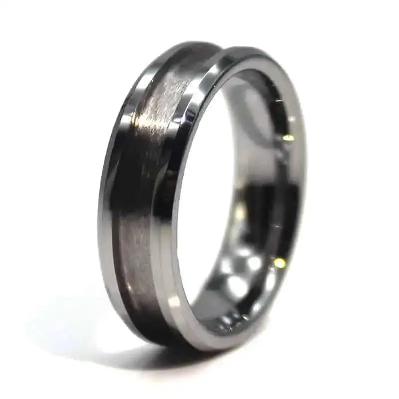 6mm Inlay Tungsten Carbide Ring Core (Bevelled Edge) - Z + 1 UK (USA 13) - Ring Cores