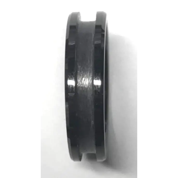 8mm Black Ceramic Inlay Ring Core - L 1/2 UK (USA 6) - Ring Cores