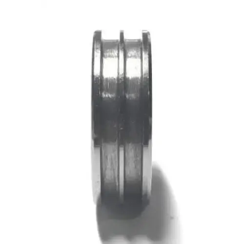 8mm Double Channel Tungsten Carbide Ring Core (Bevelled Edge) - Z + 1 UK (USA 13) - Ring Cores