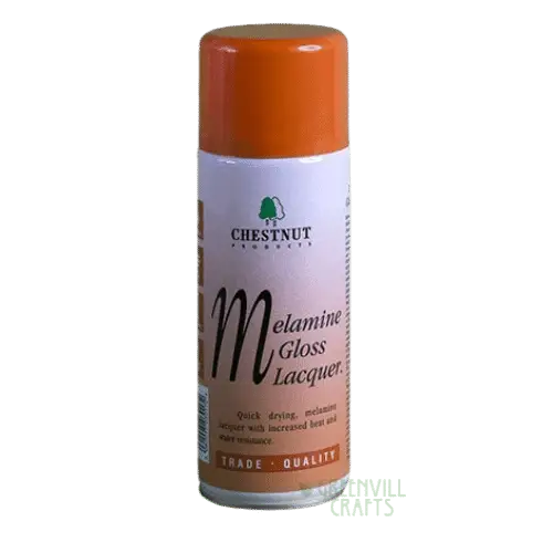Melamine Gloss Lacquer 400ml Aerosol Chestnut Products Lacquer / Oils