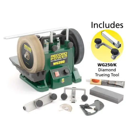 Record Power WG200 PK/A 8’’ Wet Stone Sharpening System Package Deal