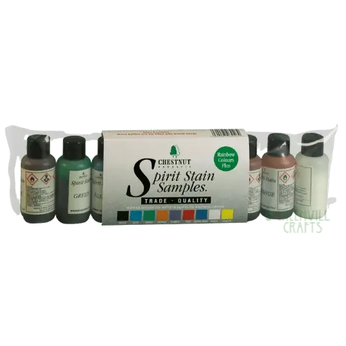 Spirit Stain Kit (Rainbow Colours) Chestnut Products Wood Stains & colouring
