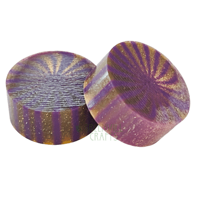 Purple & Gold Polyester Ring Blank Greenvill Crafts