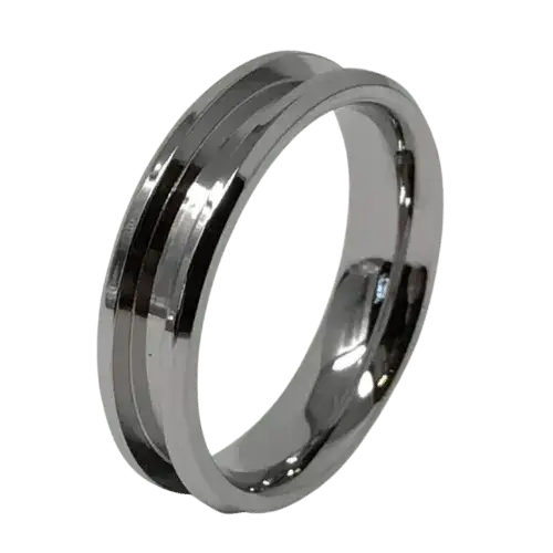 6mm Inlay Stainless Steel Ring Core (Bevelled Edge) Ring Cores