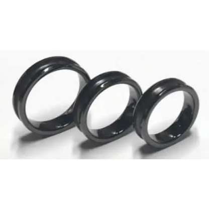 8mm Black Ceramic Inlay Ring Core - L 1/2 UK (USA 6) - Ring Cores