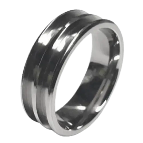 8mm Double Channel Titanium Ring Core (Bevelled Edge) Ring Cores