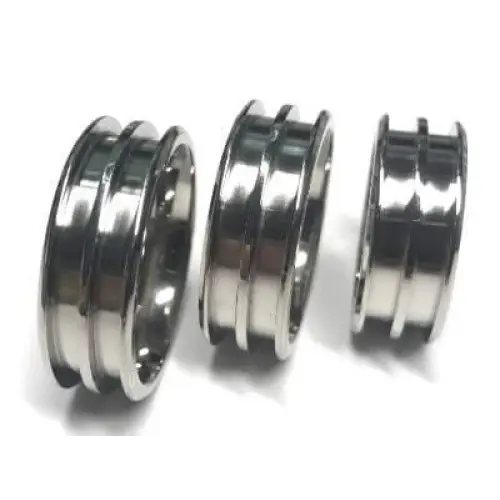 8mm Double Channel Titanium Ring Core (Bevelled Edge) - Ring Cores