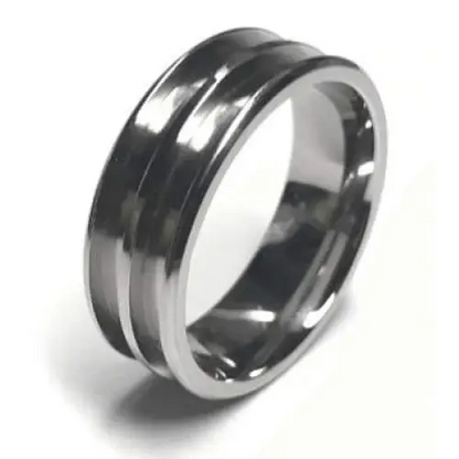 8mm Double Channel Titanium Ring Core (Bevelled Edge) Ring Cores