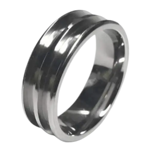 8mm Double Channel Titanium Ring Core (Bevelled Edge) - Ring Cores