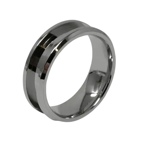 8mm Inlay Stainless Steel Ring Core (Bevelled Edge) - Ring Cores