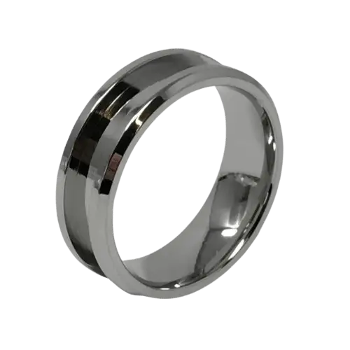 8mm Inlay Stainless Steel Ring Core (Bevelled Edge) - Ring Cores