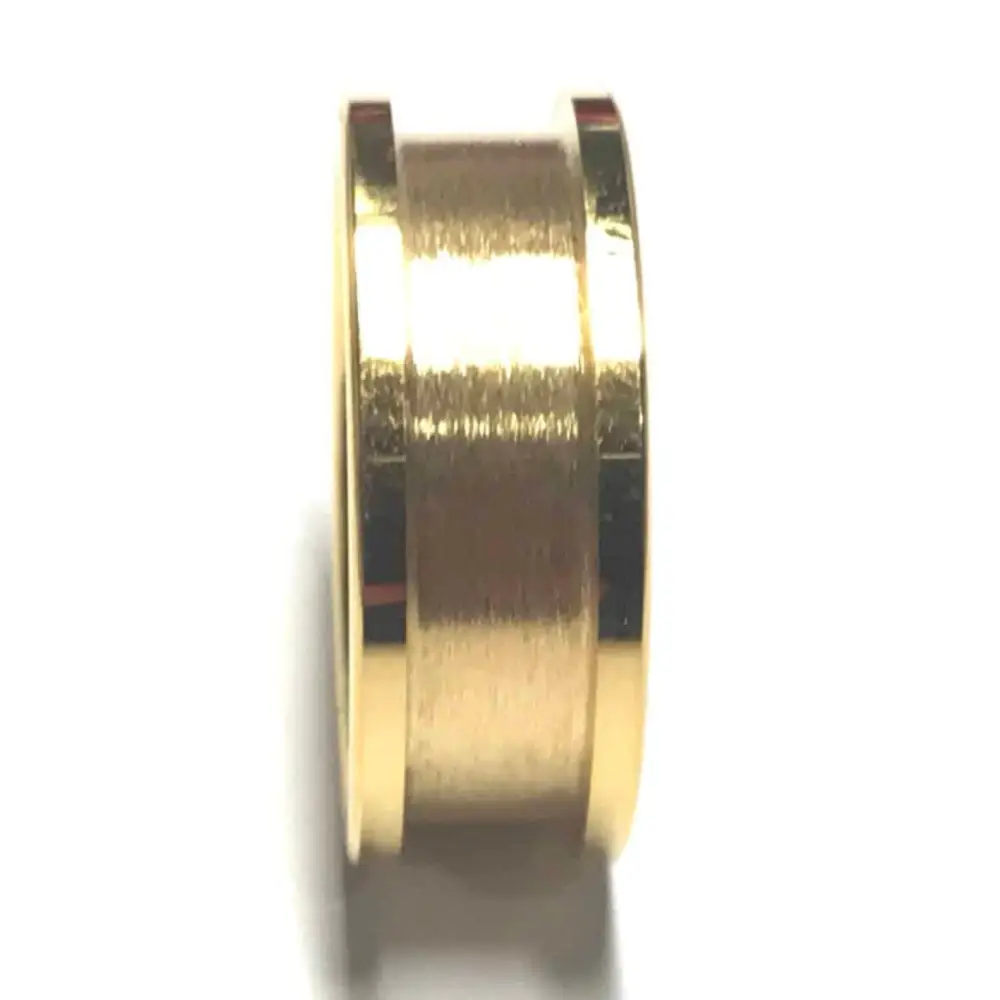 8mm IP Gold Plated Tungsten Carbide Ring Core - Ring Cores