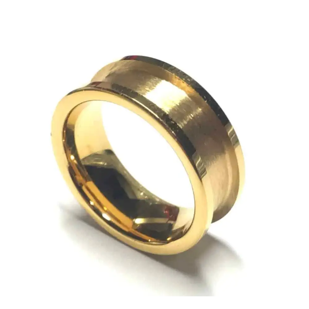 8mm IP Gold Plated Tungsten Carbide Ring Core - Ring Cores