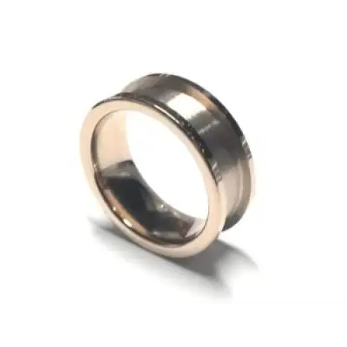 8mm IP Rose Gold Plated Tungsten Carbide Ring Core - Ring Cores
