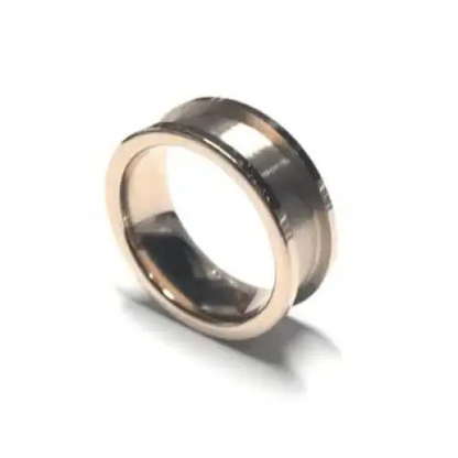 8mm IP Rose Gold Plated Tungsten Carbide Ring Core - Ring Cores
