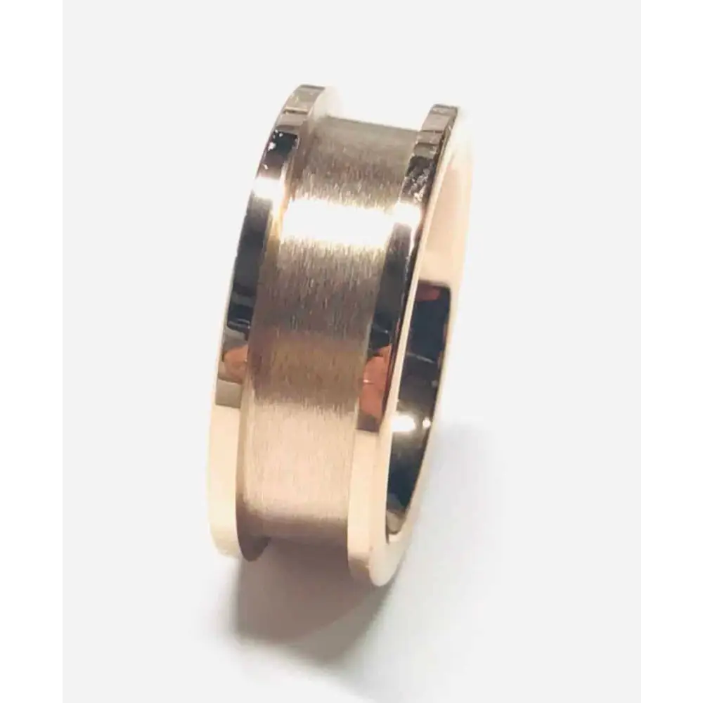 8mm IP Rose Gold Plated Tungsten Carbide Ring Core - Ring Cores