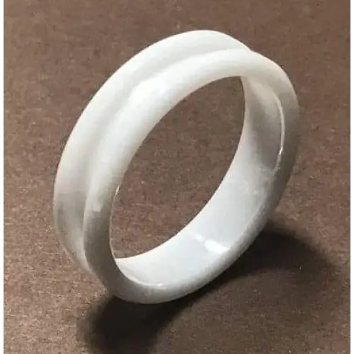 8mm White Ceramic Inlay Ring Core - Ring Cores