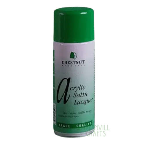 Acrylic Satin Lacquer - 400ml - Aerosol - Chestnut Products - Lacquer / Oils