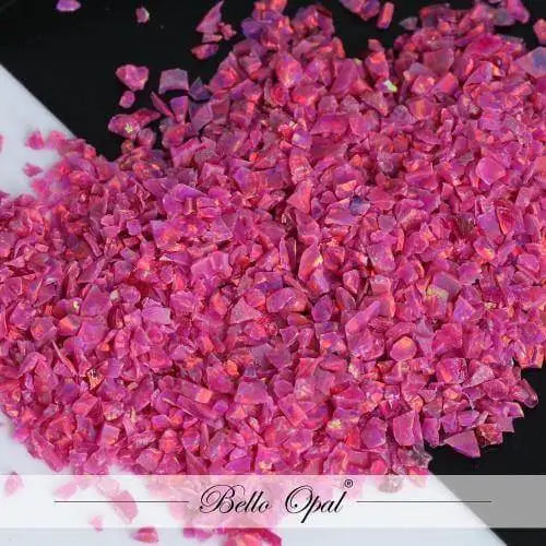 Crushed Opal 1.5mm to 160mesh (1g) - Carmine - Crushed Opal