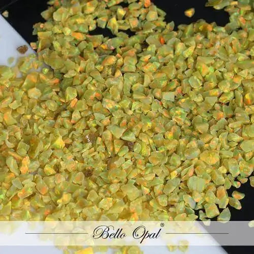 Crushed Opal 1.5mm to 160mesh (1g) - Golden Olive - Crushed Opal
