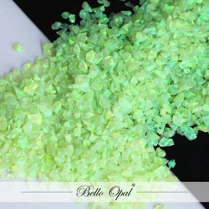 Crushed Opal 1.5mm to 160mesh (1g) - Lime Green - Crushed Opal