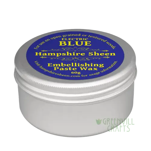 Embellishing Wax - Electric Blue - 60g - Hampshire Sheen - Wood Stains & colouring
