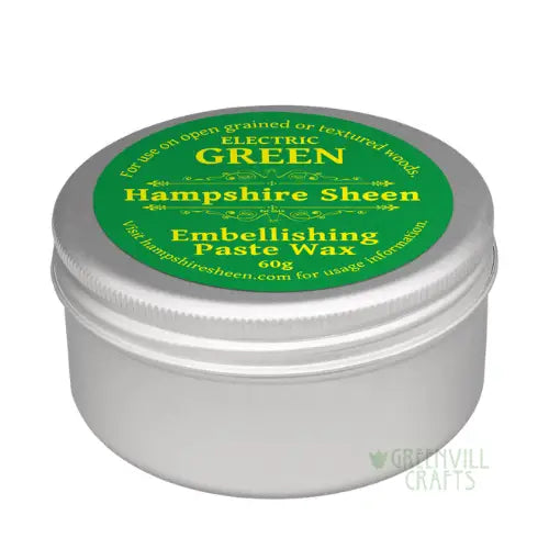 Embellishing Wax - Electric Green - 60g - Hampshire Sheen - Wood Stains & colouring