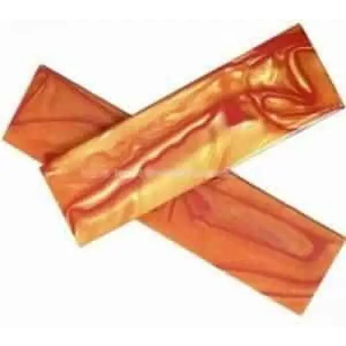 Kirinite Orange Sunspot Knife Scales - Set of 2 - Kirinite Knife Scales