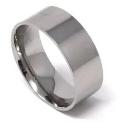 One piece 8mm Titanium ring core 1.5mm thickness comfort fit - Ring Cores