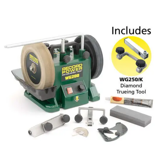 Record Power WG200 PK/A 8’’ Wet Stone Sharpening System Package Deal
