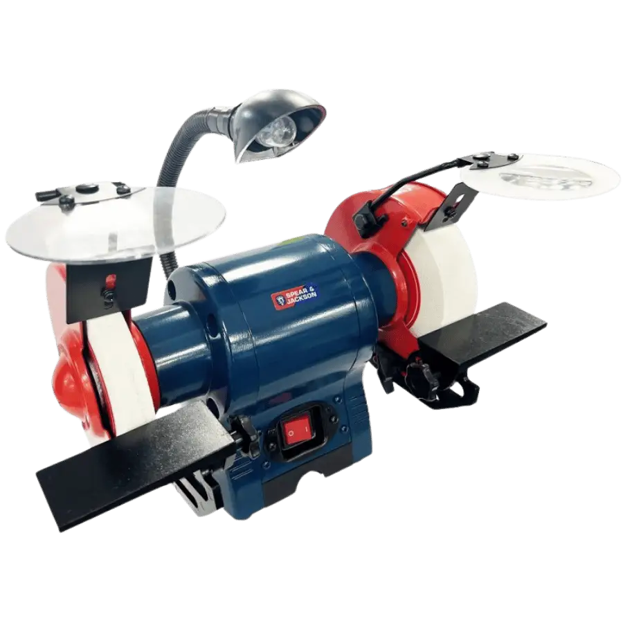 Spear & Jackson White Wheel Bench Grinder - 6’’ (150mm) - Sharpening System