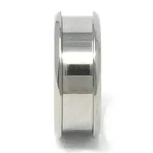 Titanium ring core with bevelled edge & screw fitment (9mm - 6mm groove) - Ring Cores