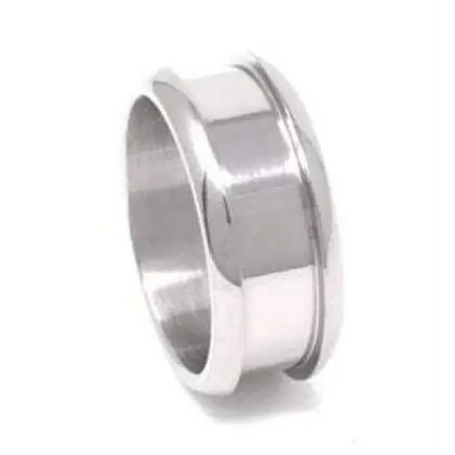 Titanium Ring Core (Bevelled) & Screw fitment (10mm - 6mm groove) - Ring Cores