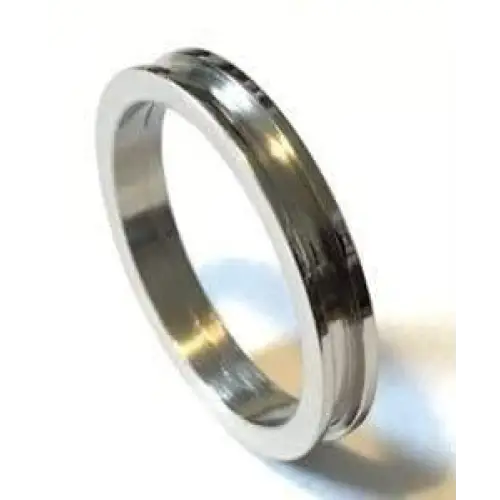 Titanium ring core with screw fit & flat edges 4mm (2mm groove) Ring Cores