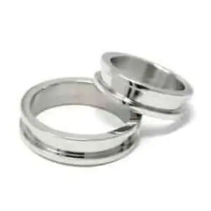 Two piece 6mm Stainless Steel Ring Core & Screw Fit Ring Cores
