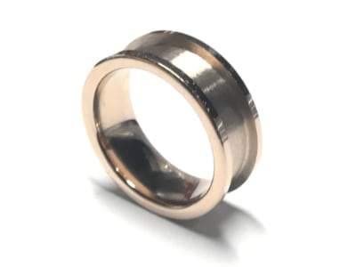 8mm IP Rose Gold Plated Tungsten Carbide Ring Core Greenvill Crafts