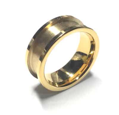 8mm IP Gold Plated Tungsten Carbide Ring Core Greenvill Crafts