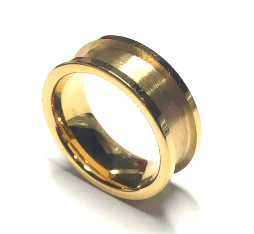 8mm IP Gold Plated Tungsten Carbide Ring Core Greenvill Crafts