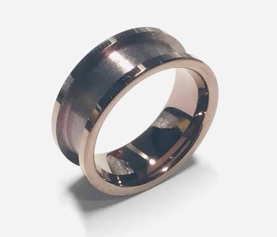 8mm IP Bronze Plated Tungsten Carbide Ring Core Greenvill Crafts