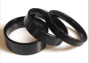 Black - Stainless Steel Band Ring Cores 4mm Greenvill Crafts