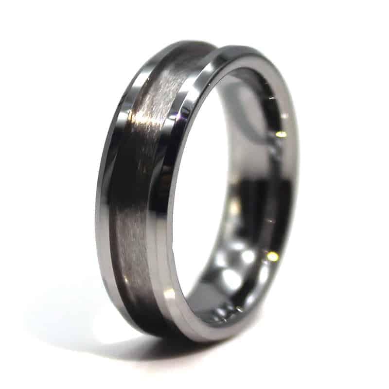 8mm Inlay Tungsten Carbide Ring Core (Bevelled Edge) Greenvill Crafts