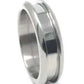 Titanium Bevelled ring core blank with screw, 6mm (3mm groove) Greenvill Crafts